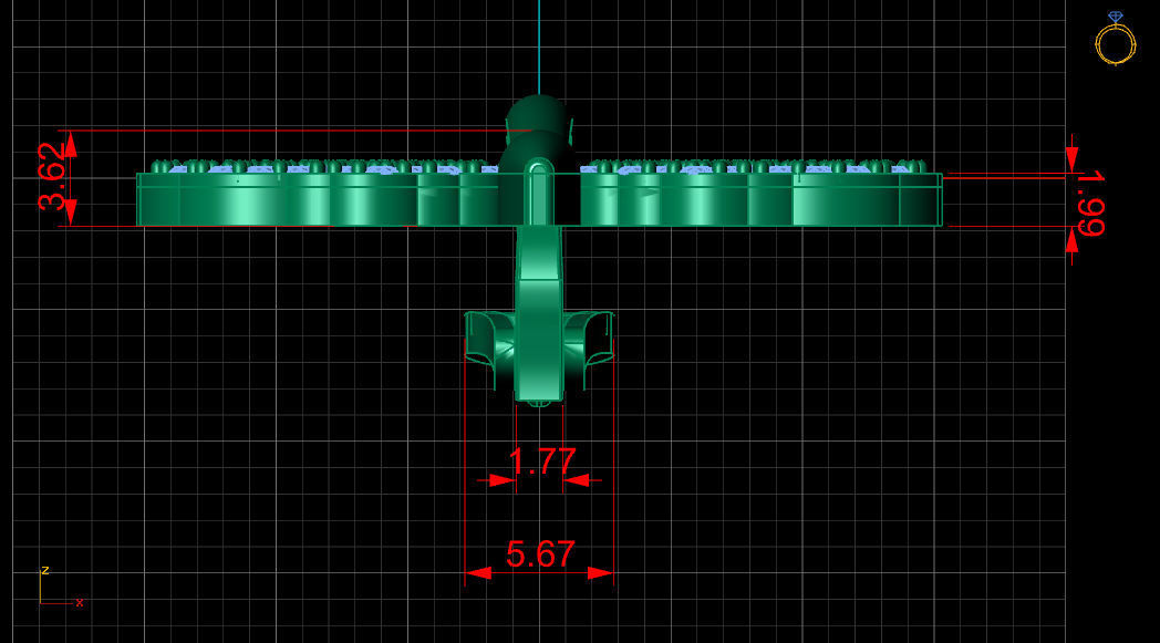 Angel Fairy Diamond Gold Earring 3D print model_17