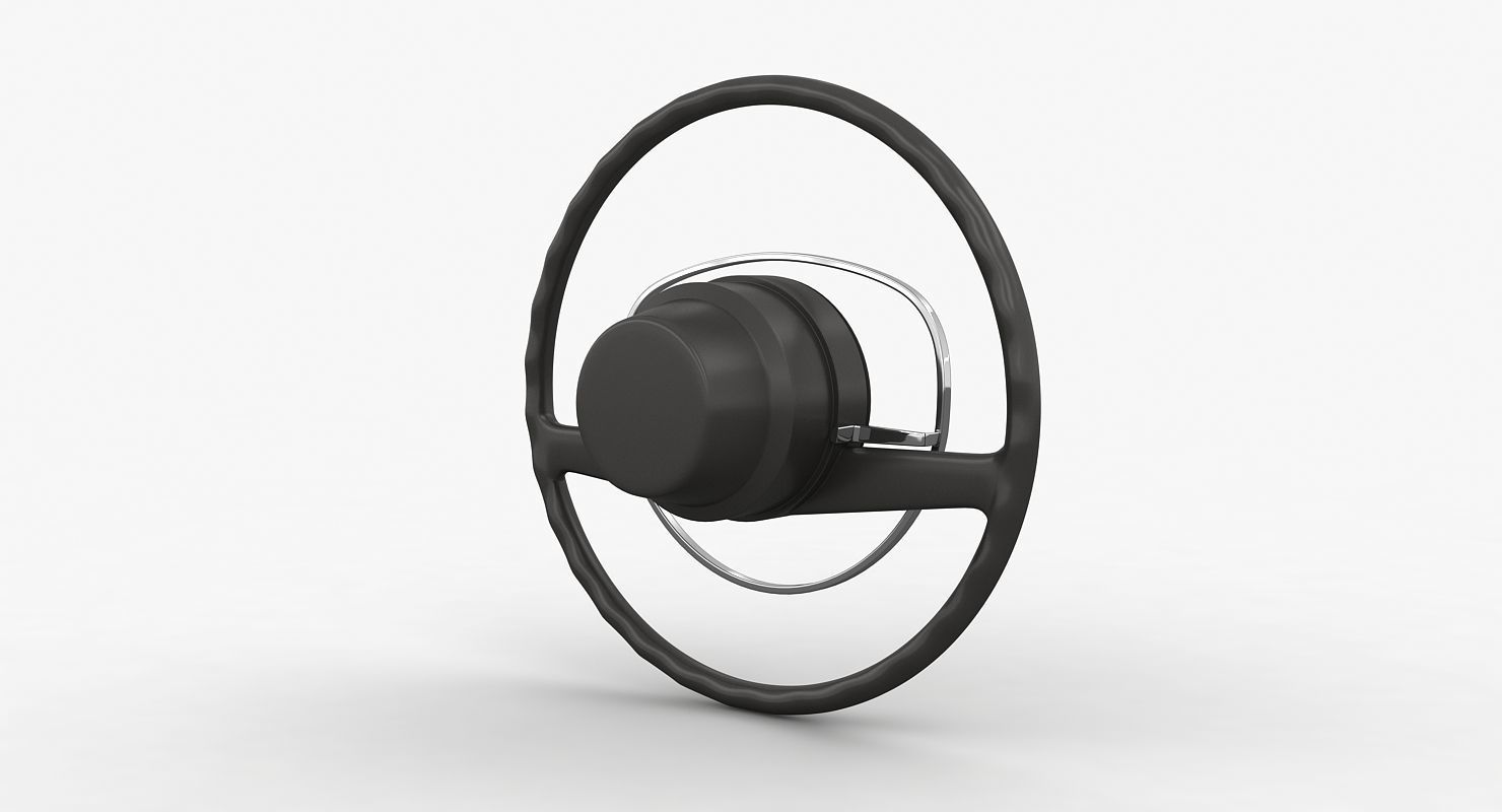 Mercedes-Benz 280 SL Steering Wheel Low-poly 3D model_5
