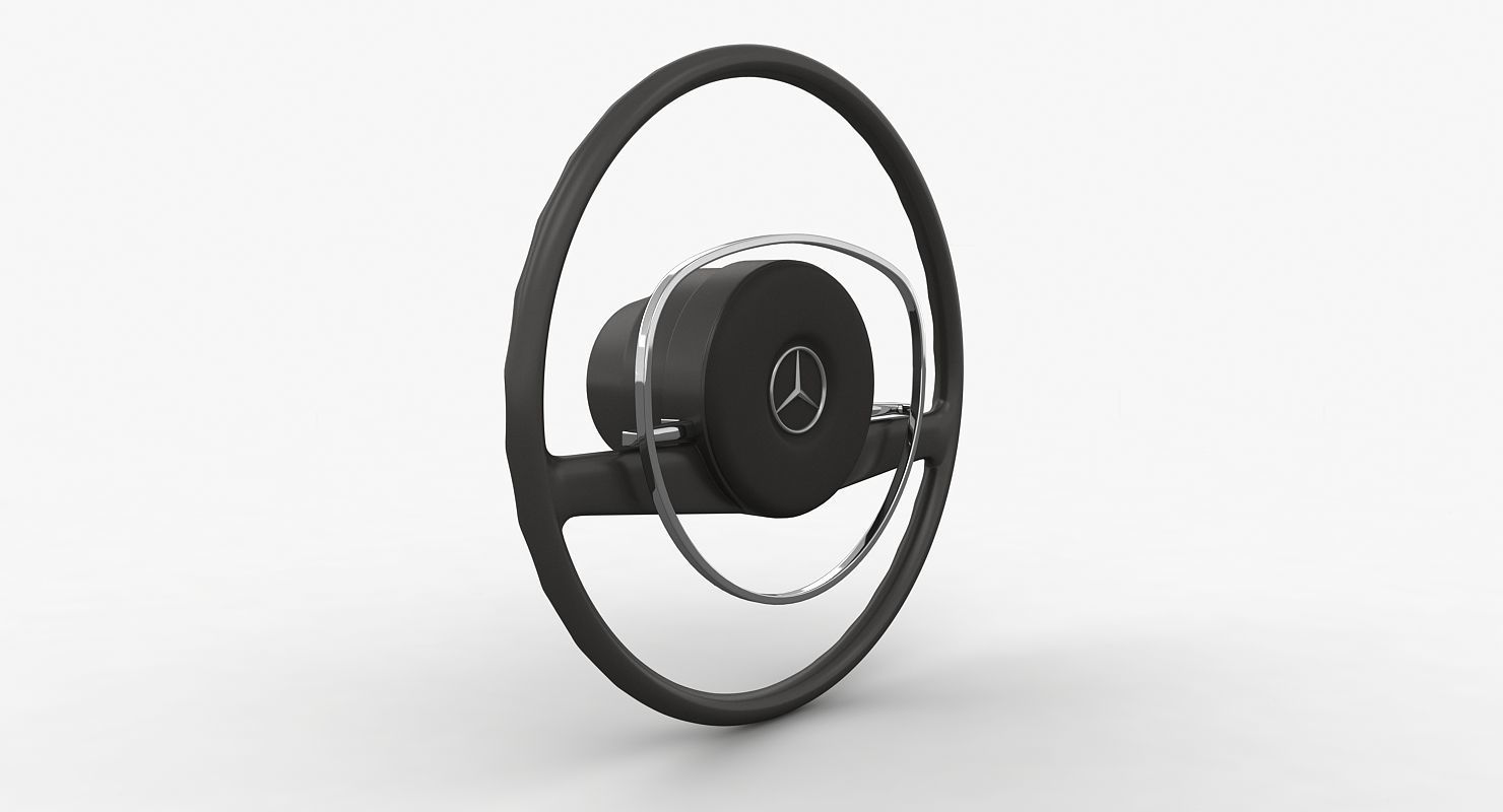 Mercedes-Benz 280 SL Steering Wheel Low-poly 3D model_1