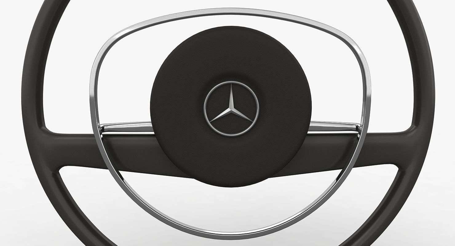Mercedes-Benz 280 SL Steering Wheel Low-poly 3D model_3