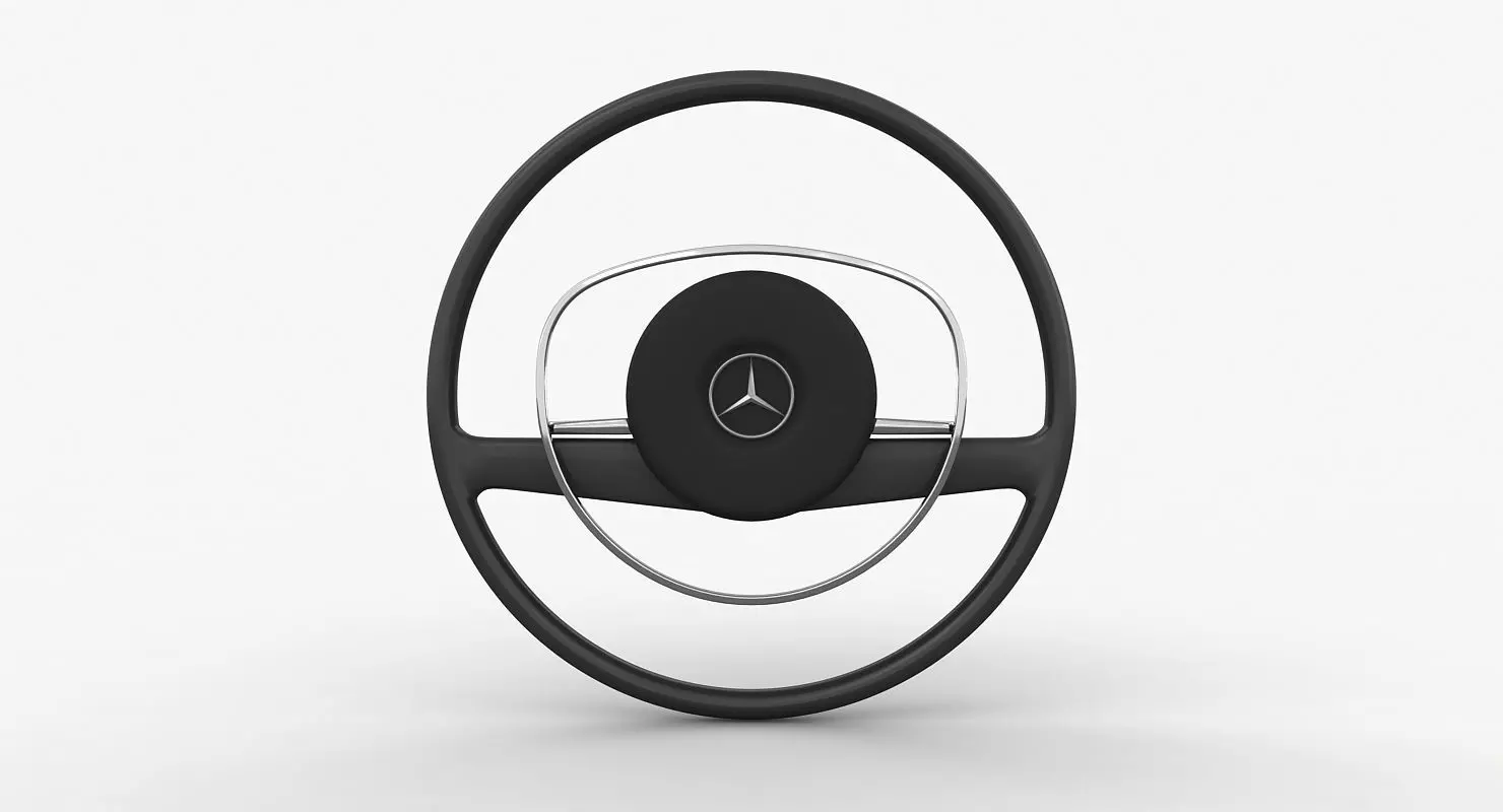 Mercedes-Benz 280 SL Steering Wheel Low-poly 3D model_0