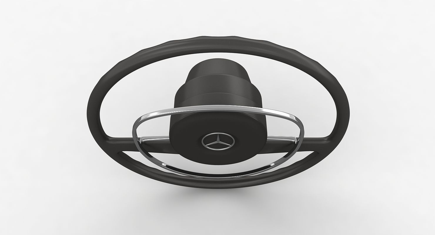 Mercedes-Benz 280 SL Steering Wheel Low-poly 3D model_2