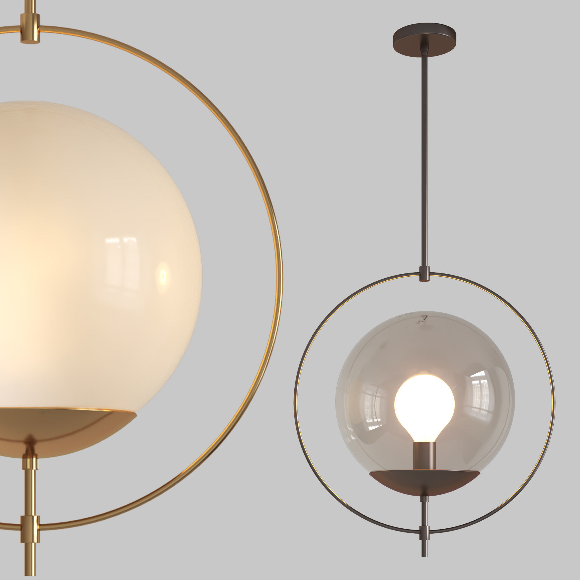 Arteriors volta pendant 3D model_5