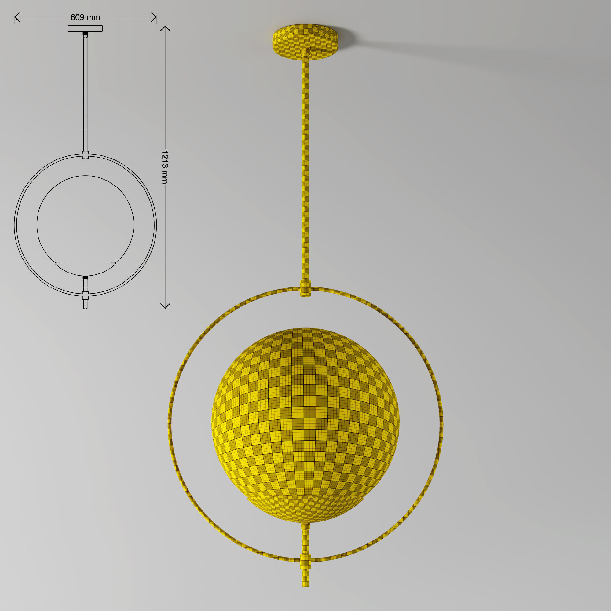 Arteriors volta pendant 3D model_2