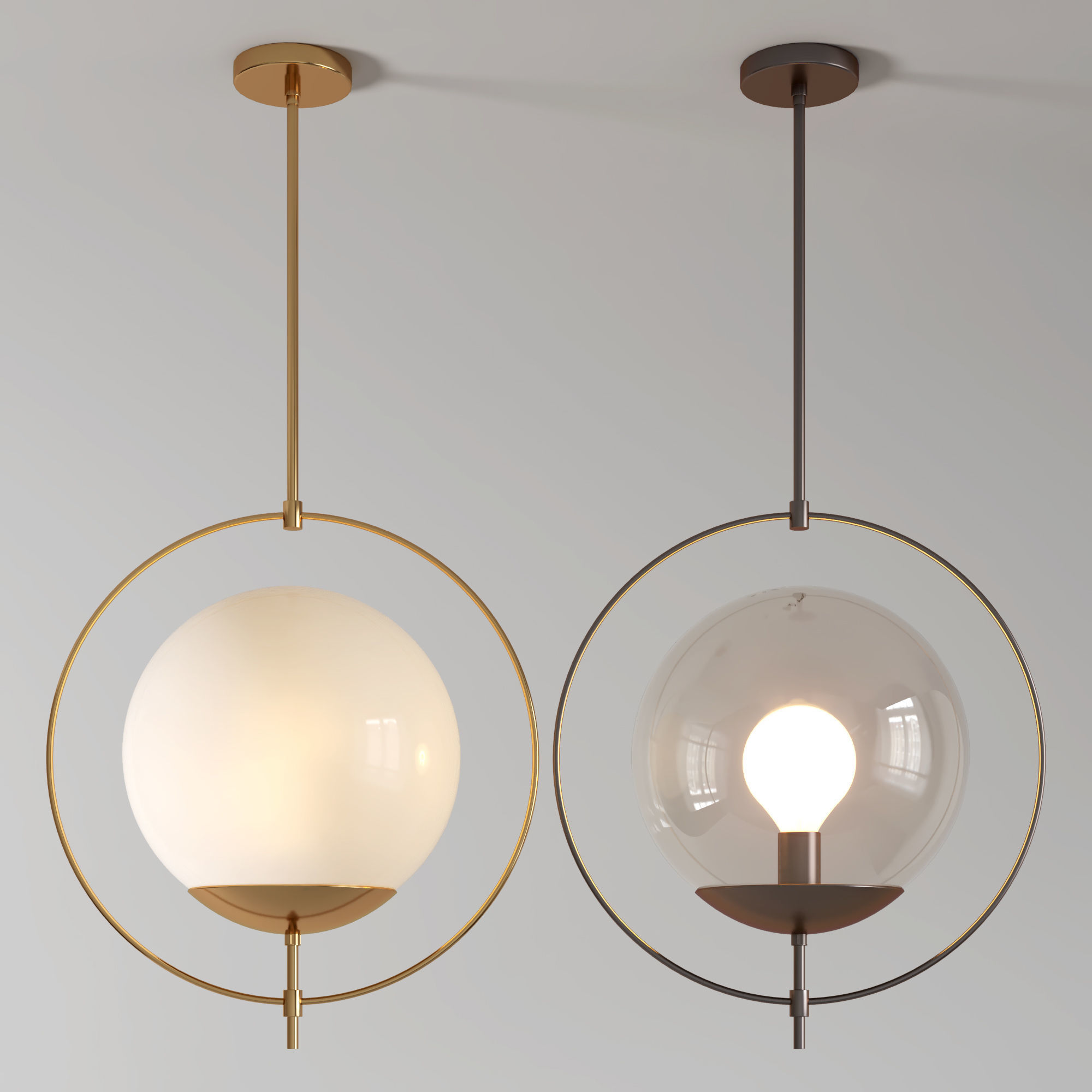 Arteriors volta pendant 3D model_1