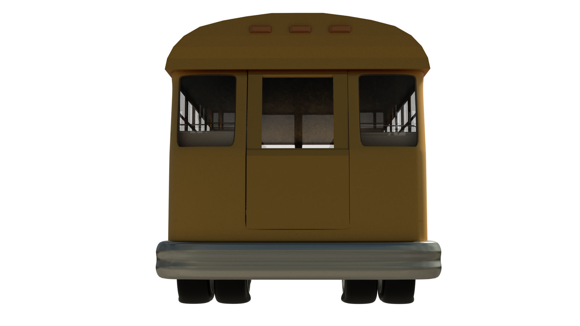 SCHOOL BUS Low-poly 3D model_7