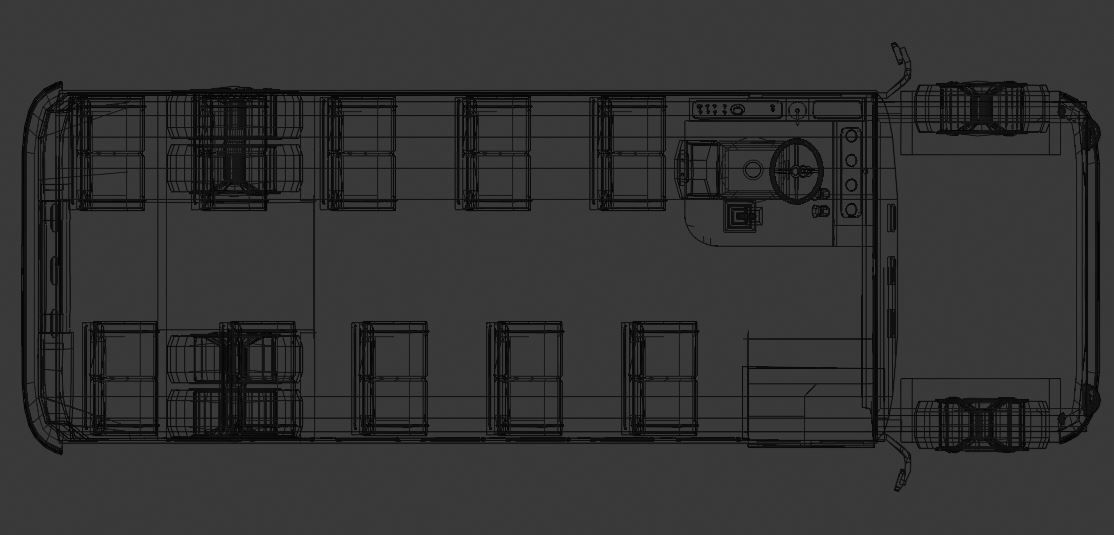 SCHOOL BUS Low-poly 3D model_8