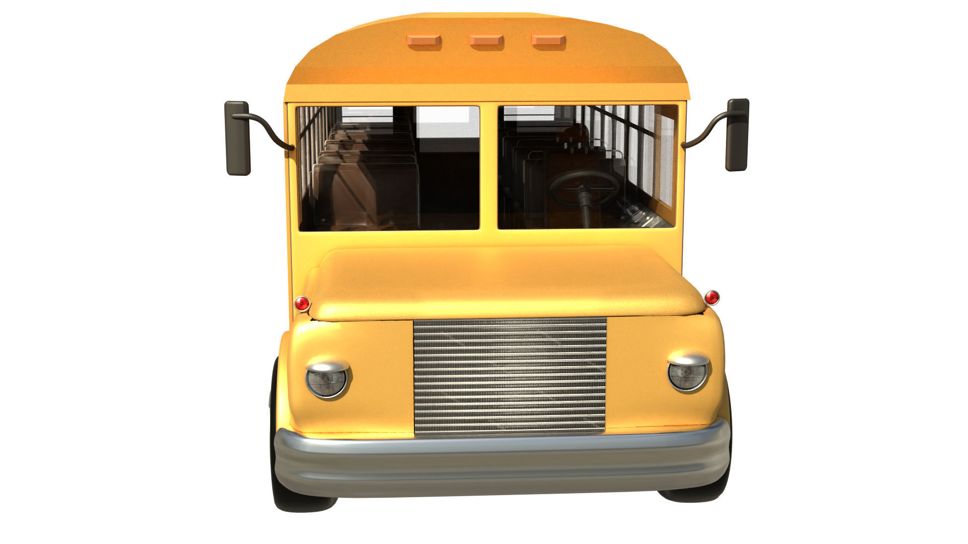 SCHOOL BUS Low-poly 3D model_6