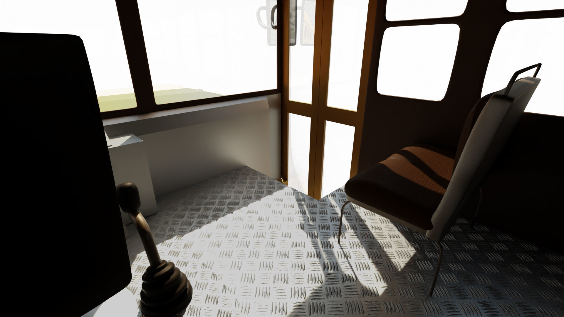 SCHOOL BUS Low-poly 3D model_3