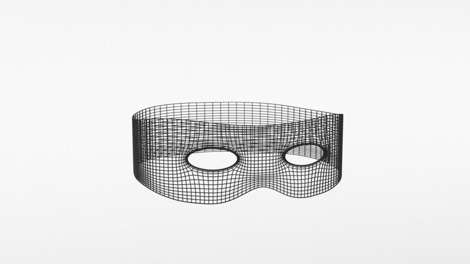 Cartoon Zorro Hat Mask and Sword 3D model_21