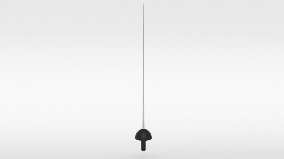 Cartoon Zorro Hat Mask and Sword 3D model_11