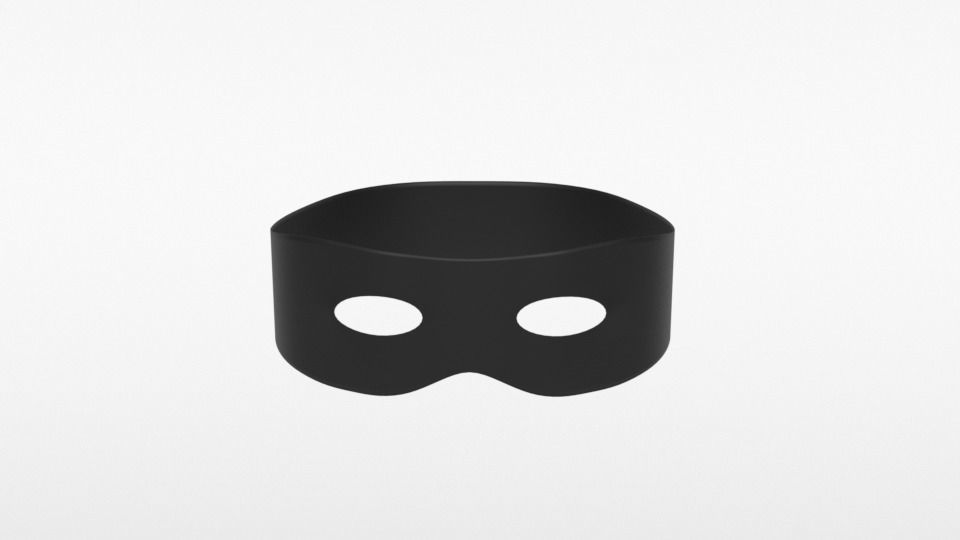 Cartoon Zorro Hat Mask and Sword 3D model_10