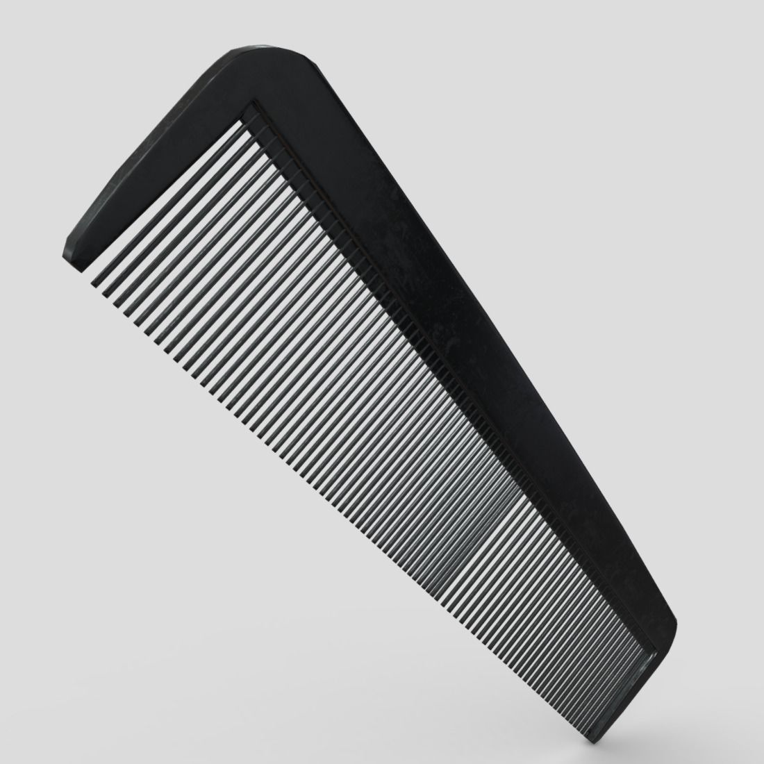 Hair Comb Low-poly 3D model_8