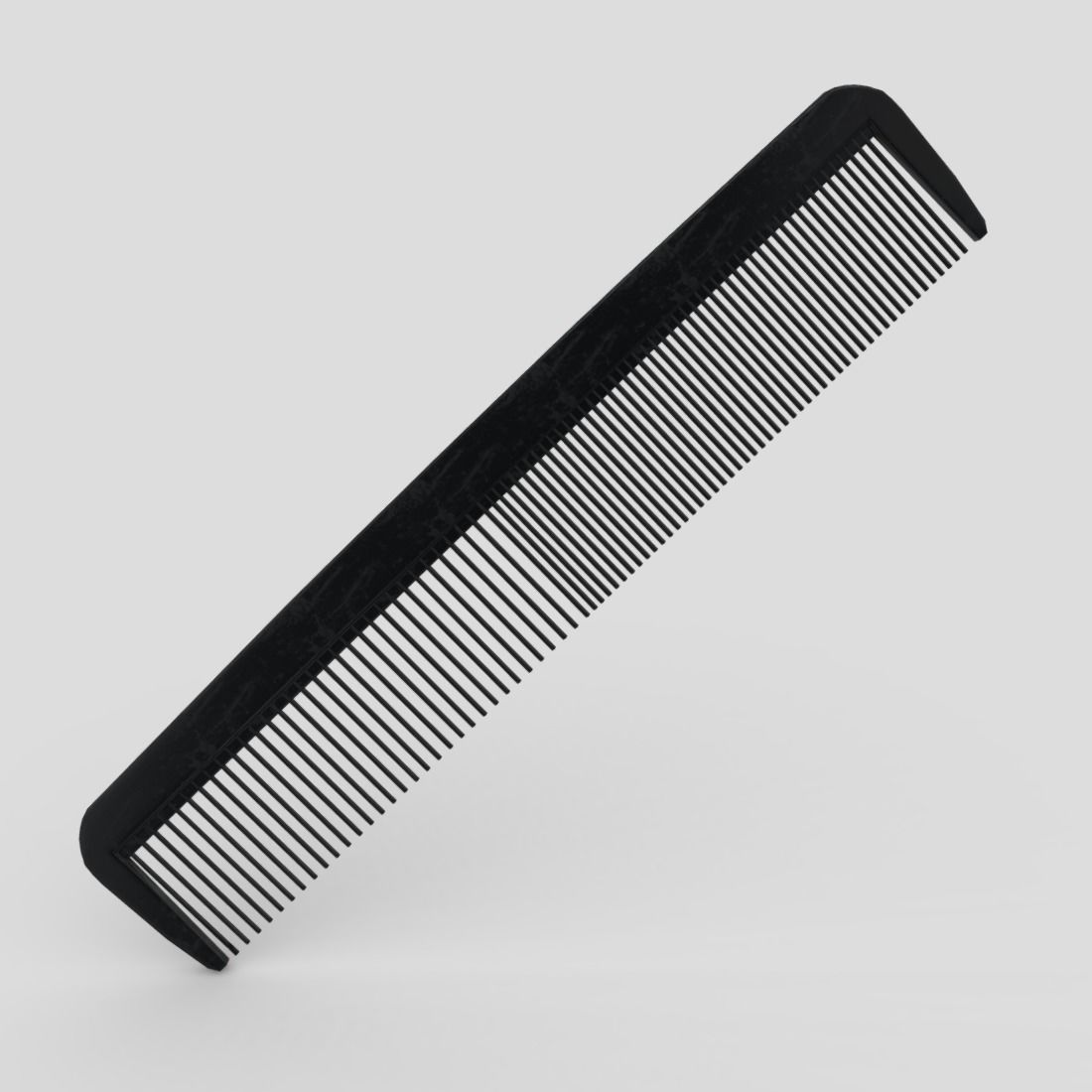 Hair Comb Low-poly 3D model_2