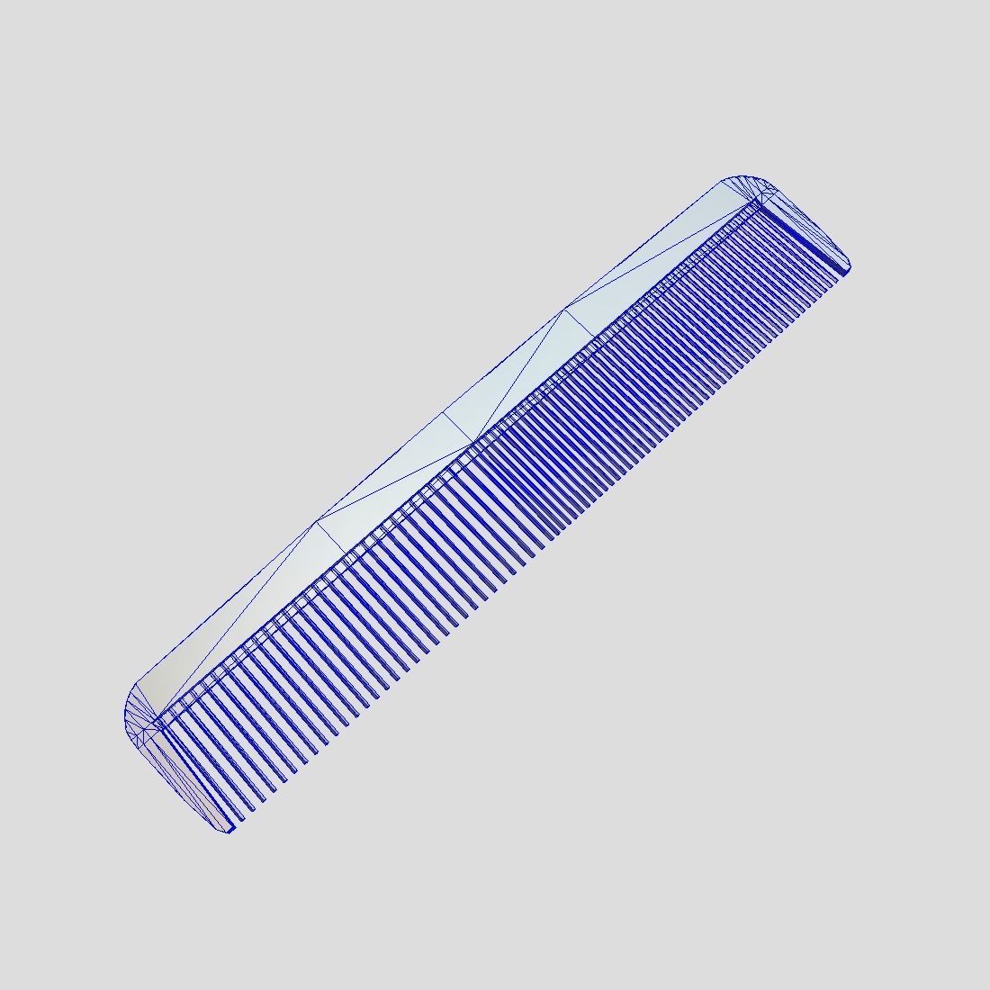 Hair Comb Low-poly 3D model_1