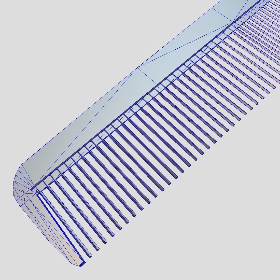 Hair Comb Low-poly 3D model_14