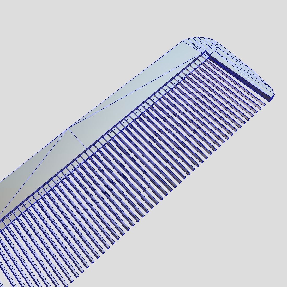 Hair Comb Low-poly 3D model_12