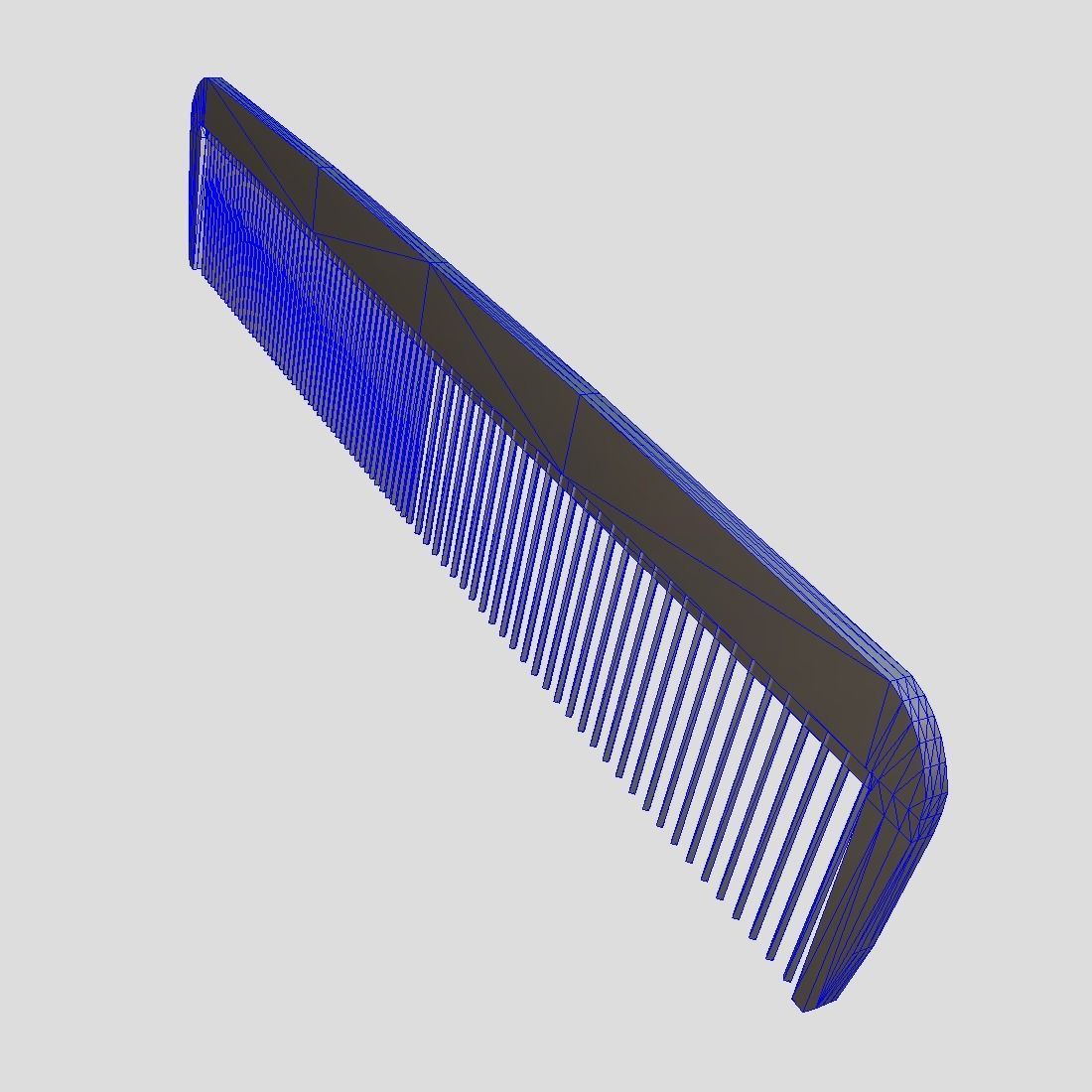 Hair Comb Low-poly 3D model_10