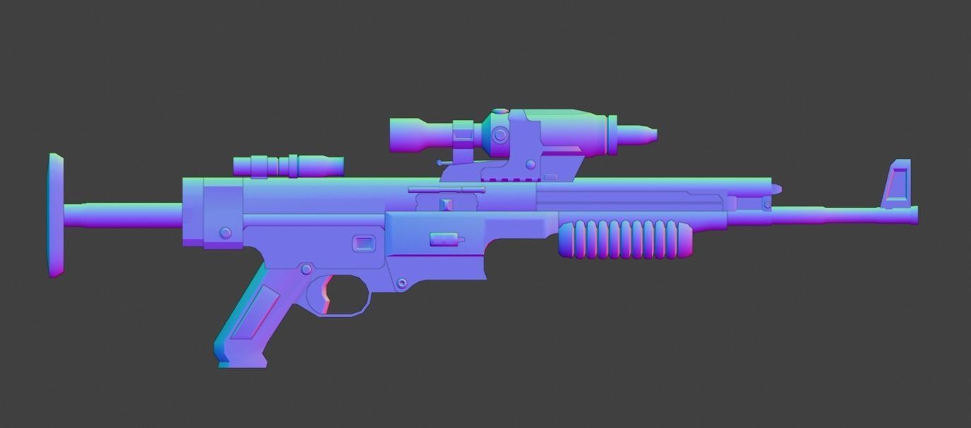 Star Wars A280C A295 Rebel Blaster Low-poly 3D model_2