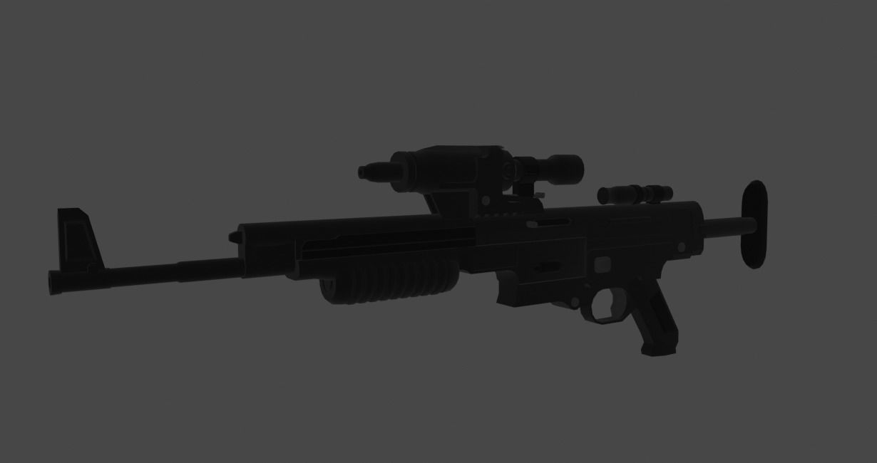 Star Wars A280C A295 Rebel Blaster Low-poly 3D model_1