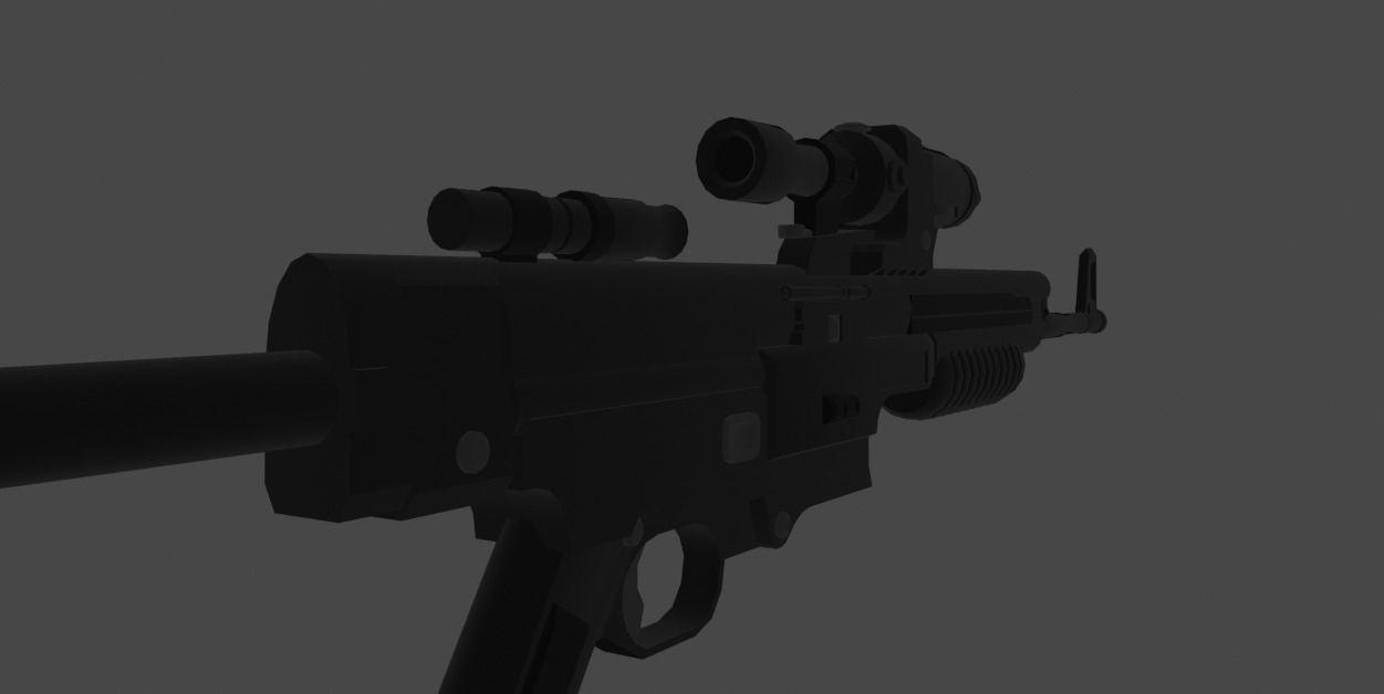 Star Wars A280C A295 Rebel Blaster Low-poly 3D model_3