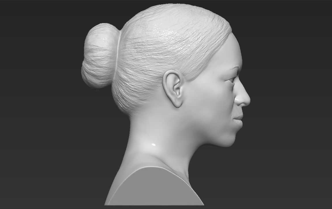 Michelle Obama bust 3D printing ready stl obj formats 3D print model_7