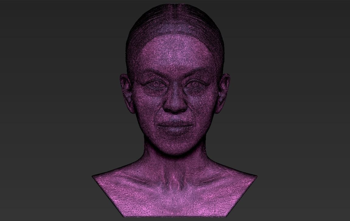 Michelle Obama bust 3D printing ready stl obj formats 3D print model_22