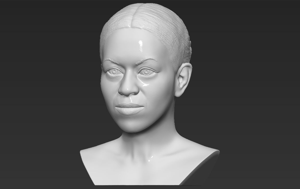 Michelle Obama bust 3D printing ready stl obj formats 3D print model_1