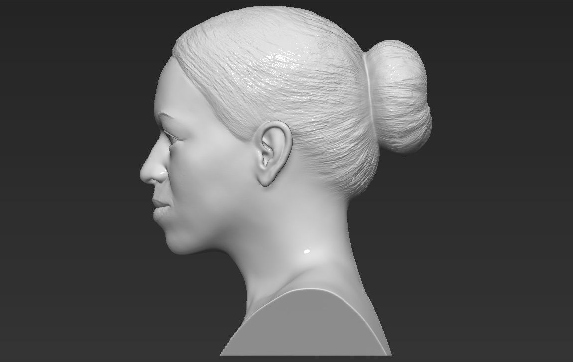 Michelle Obama bust 3D printing ready stl obj formats 3D print model_3