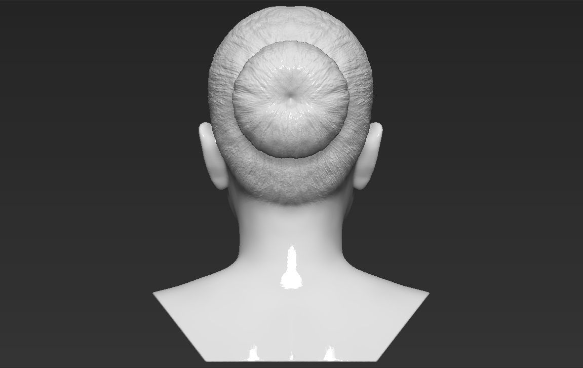 Michelle Obama bust 3D printing ready stl obj formats 3D print model_5