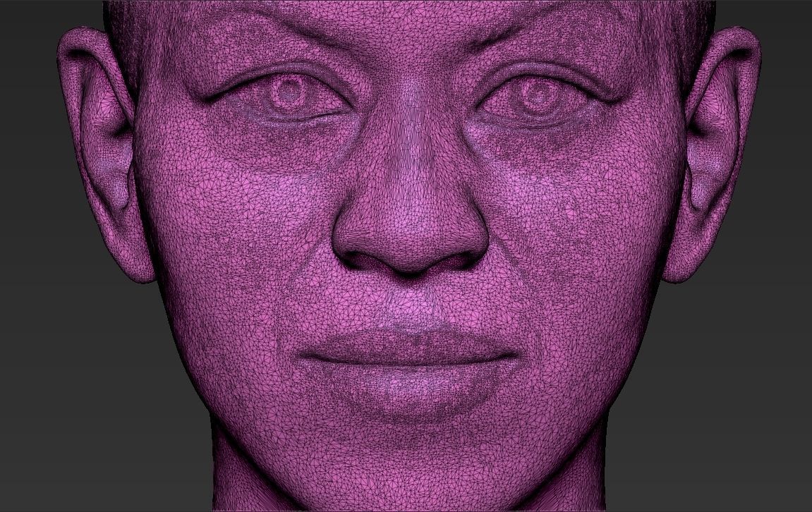 Michelle Obama bust 3D printing ready stl obj formats 3D print model_24