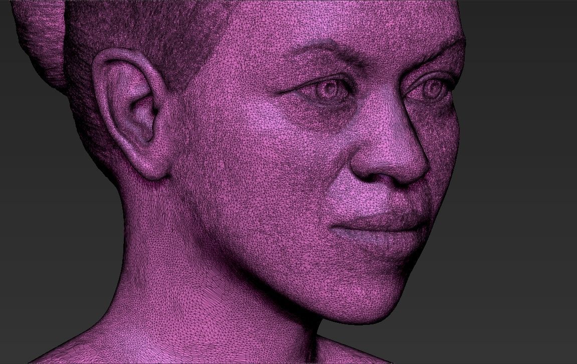 Michelle Obama bust 3D printing ready stl obj formats 3D print model_25