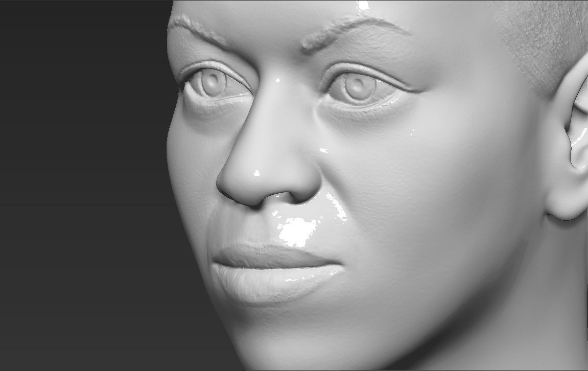 Michelle Obama bust 3D printing ready stl obj formats 3D print model_16