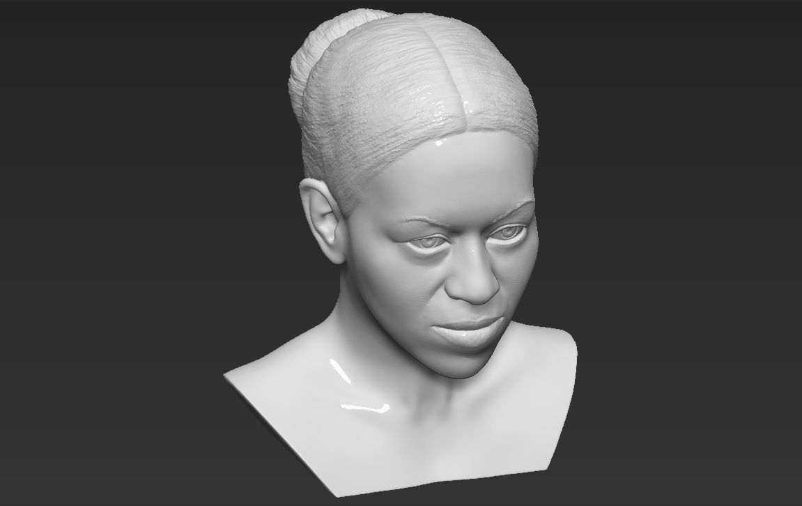 Michelle Obama bust 3D printing ready stl obj formats 3D print model_10