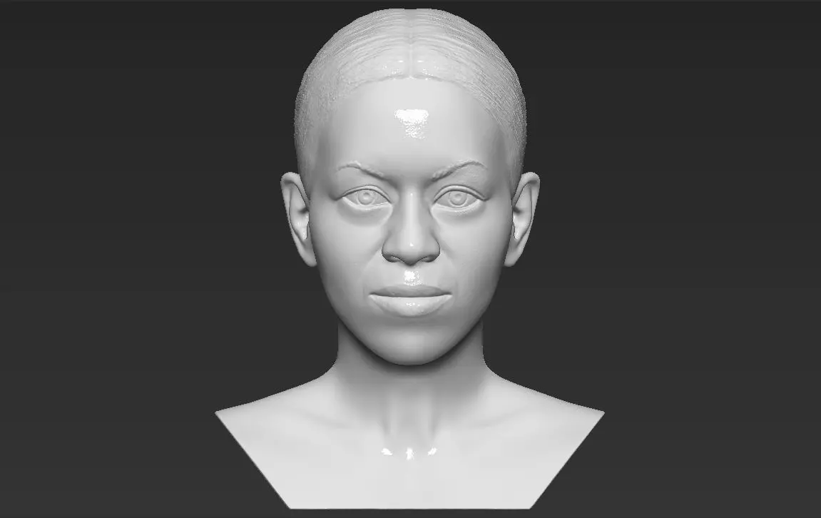 Michelle Obama bust 3D printing ready stl obj formats 3D print model_0