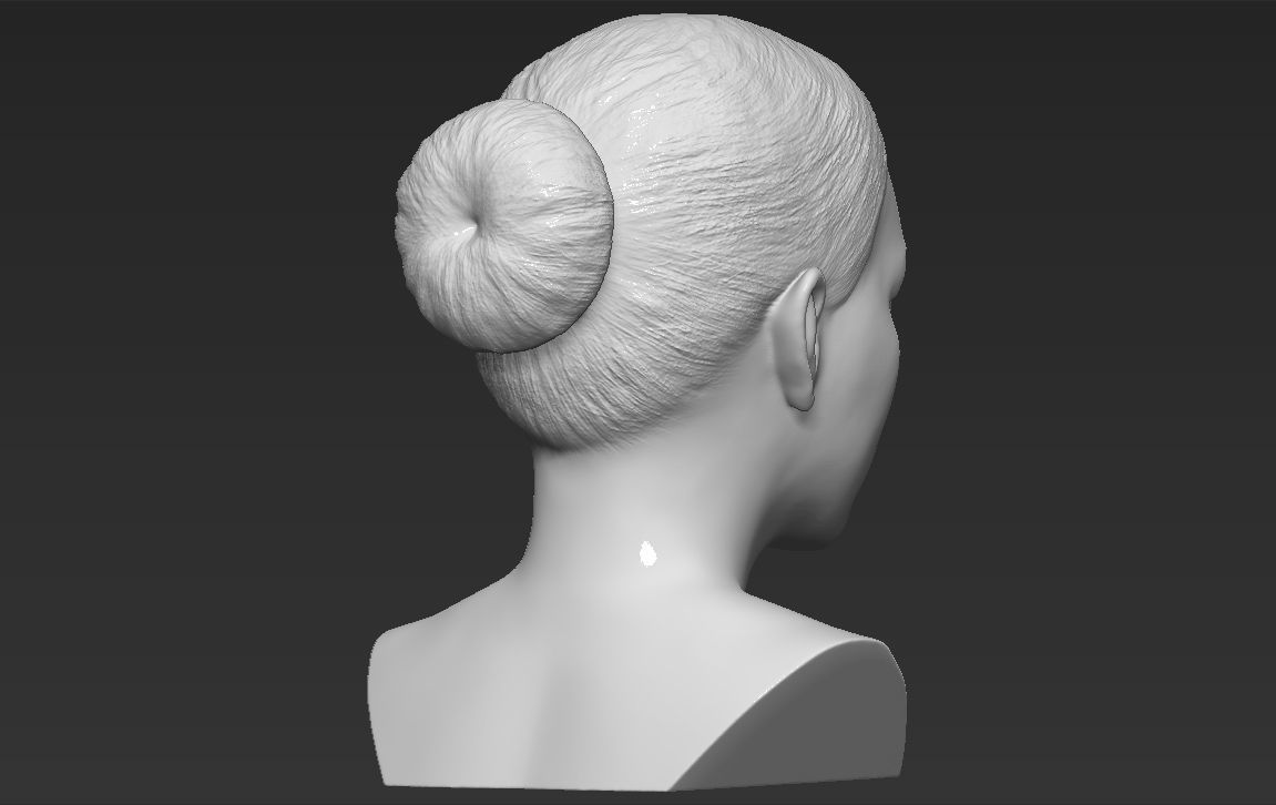 Michelle Obama bust 3D printing ready stl obj formats 3D print model_6