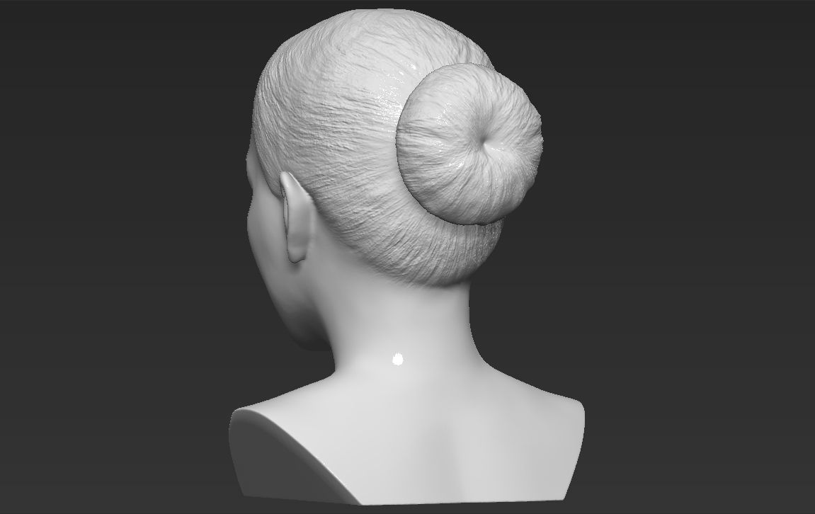 Michelle Obama bust 3D printing ready stl obj formats 3D print model_4