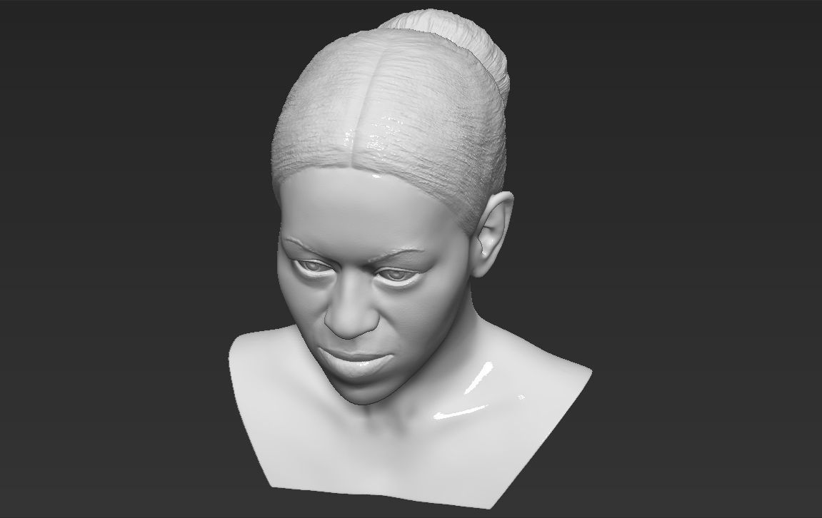 Michelle Obama bust 3D printing ready stl obj formats 3D print model_11