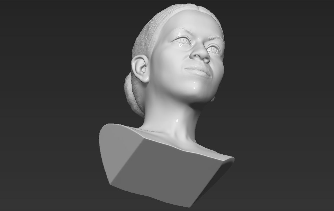 Michelle Obama bust 3D printing ready stl obj formats 3D print model_20