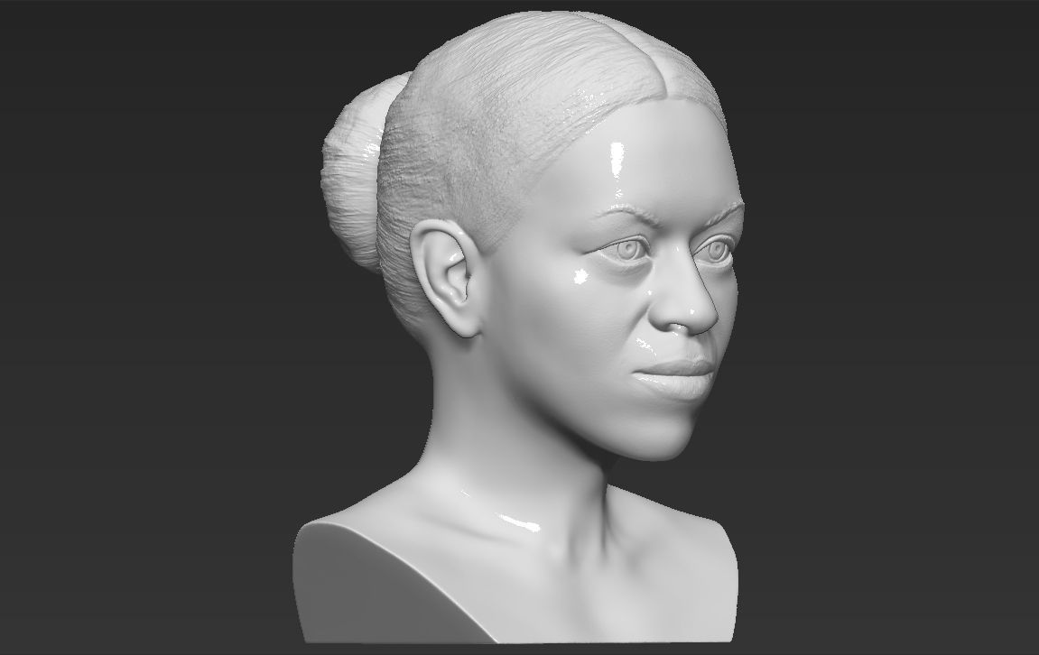 Michelle Obama bust 3D printing ready stl obj formats 3D print model_8