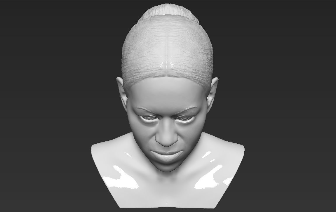Michelle Obama bust 3D printing ready stl obj formats 3D print model_12