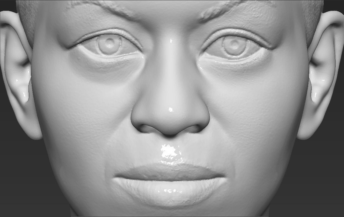Michelle Obama bust 3D printing ready stl obj formats 3D print model_14