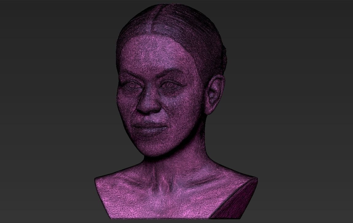 Michelle Obama bust 3D printing ready stl obj formats 3D print model_23