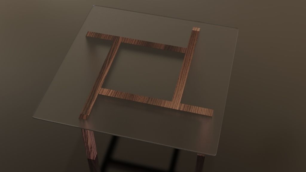 Glass Table 3D model_1