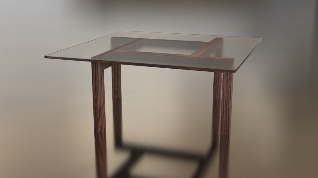 Glass Table 3D model_4