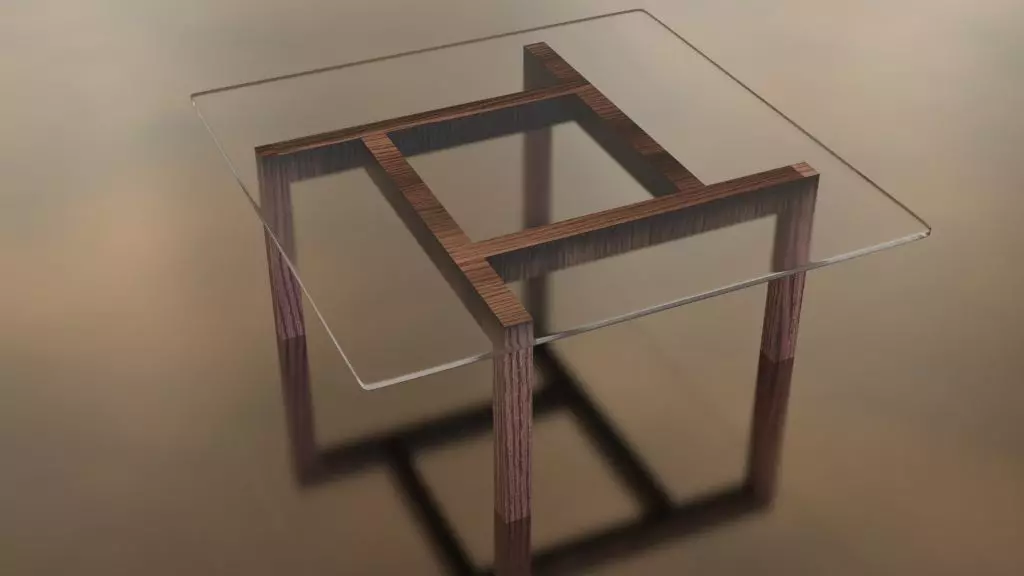 Glass Table 3D model_0