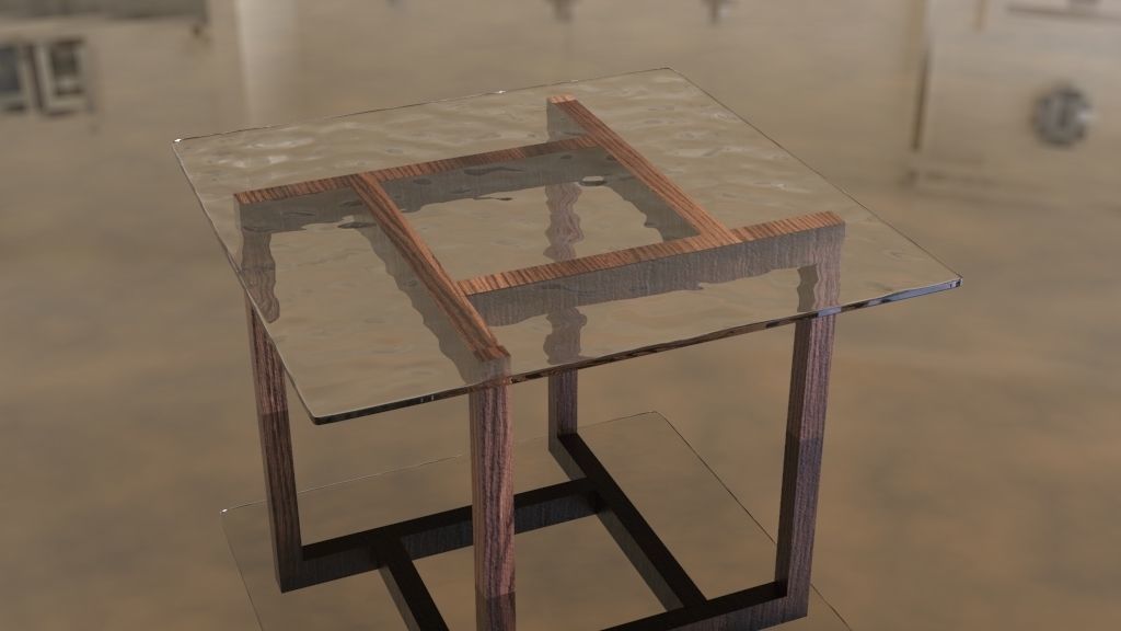 Glass Table 3D model_3