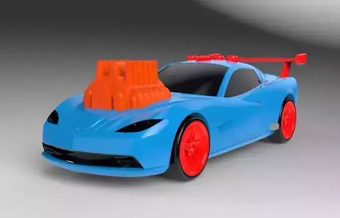 Remote race car 3D model
