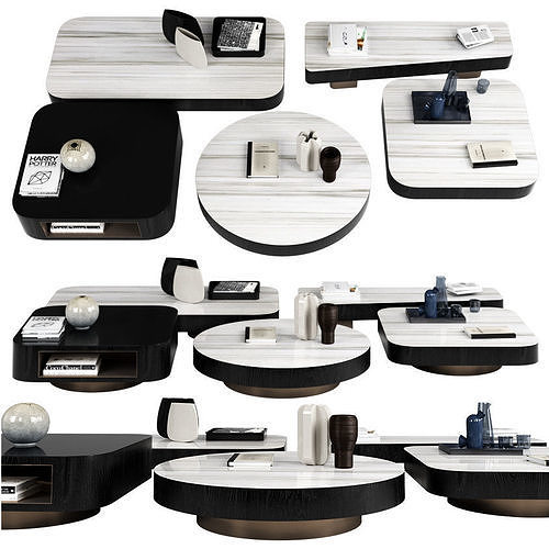 Minotti Coffee tables Milton 3D model