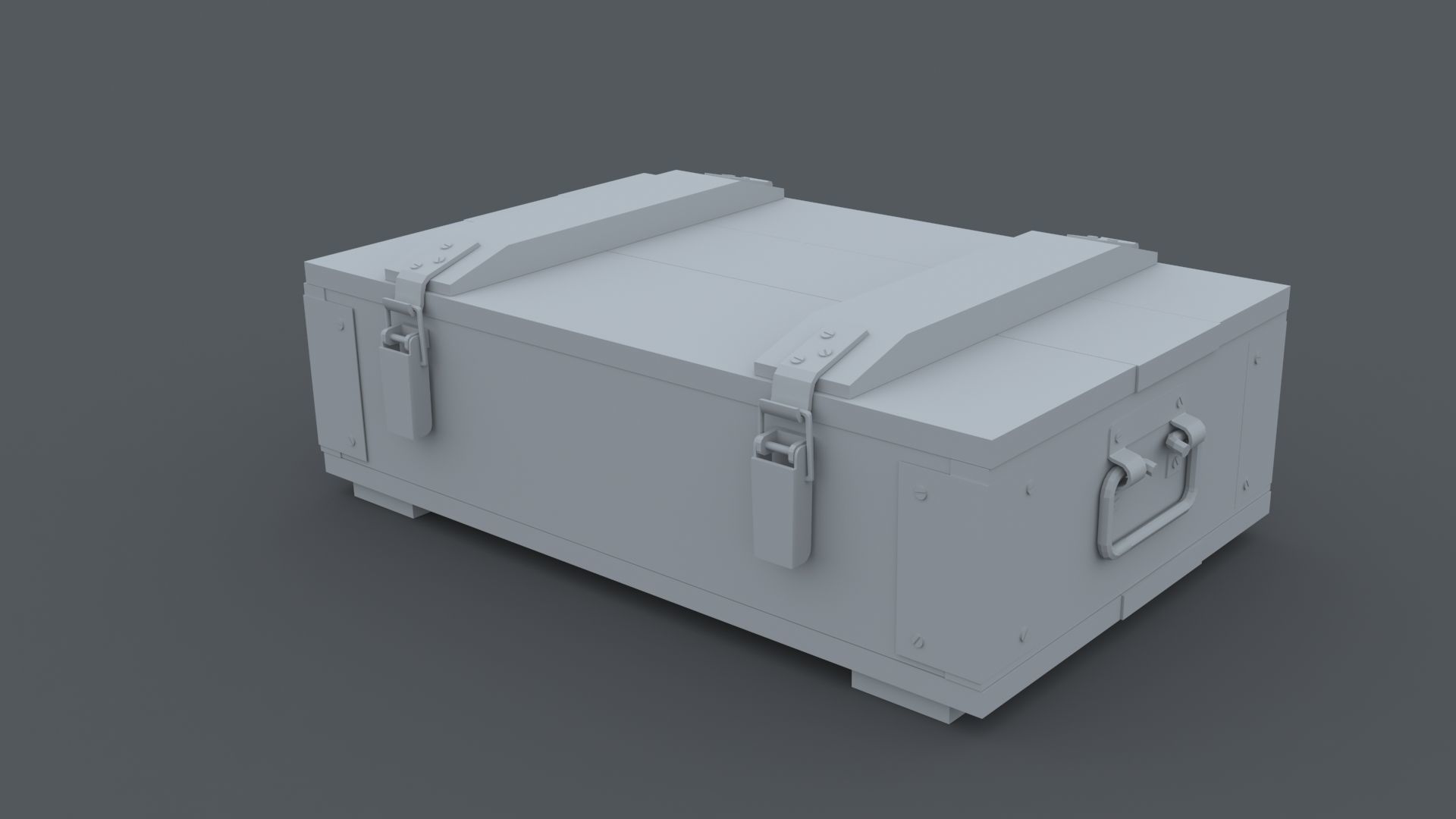 WW2 Soviet hand grenade crate - military box Low-poly 3D model_4